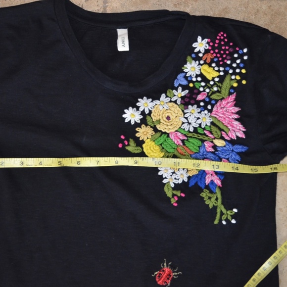Anthropologie Spring Garden Embroidered Tee by Tiny - Picture 10 of 11